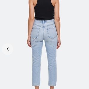 Agolde Riley high rise cropped straight fit jean